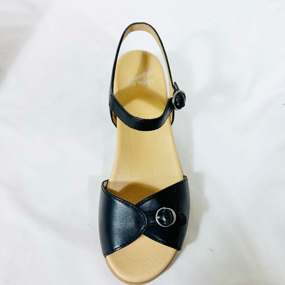 Dansko Tessie Napa Multi-Strap Sandal Black Women 8.5 EU 39 New with Box - Picture 6 of 10